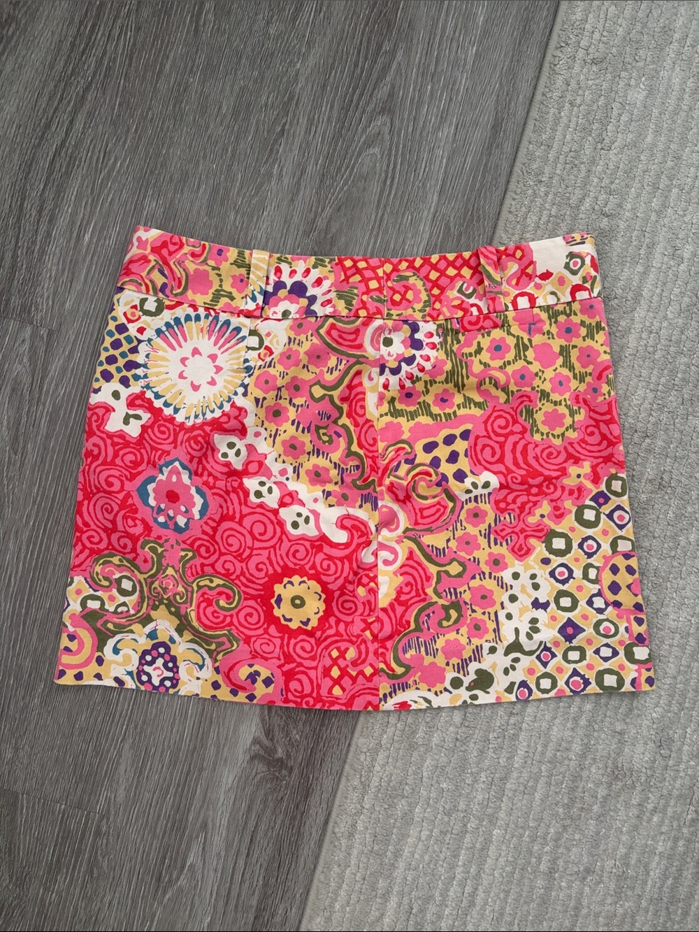 J. Crew Vibrant Pink Floral-Print Mini Skirt